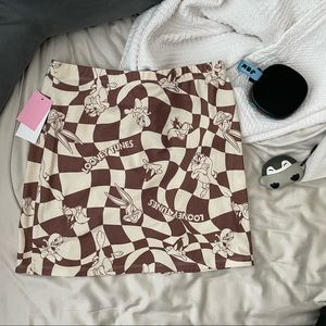 NEW looney tunes mini skirt !!